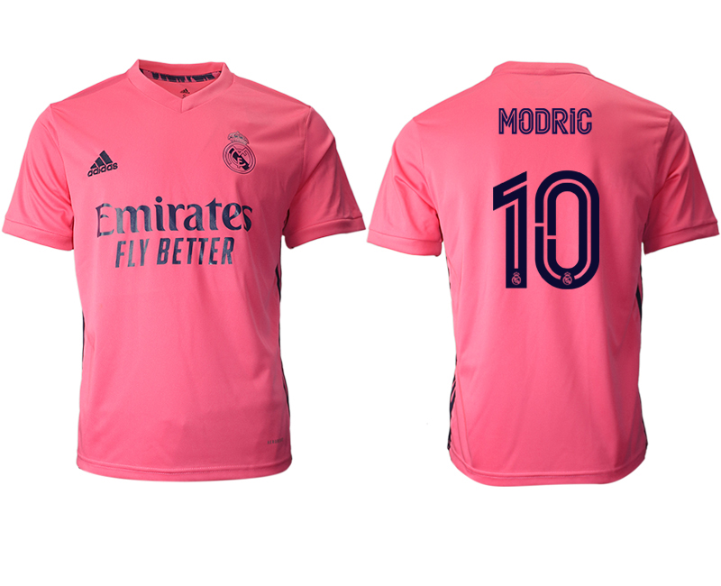 Men 2020-2021 club Real Madrid away aaa version #10 pink Soccer Jerseys